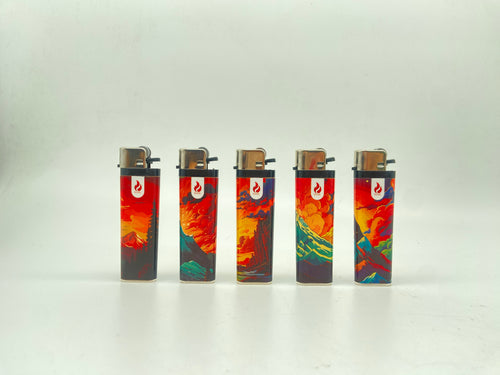 Encendedor Clásico con Diseño Artístico de Paisajes 50X