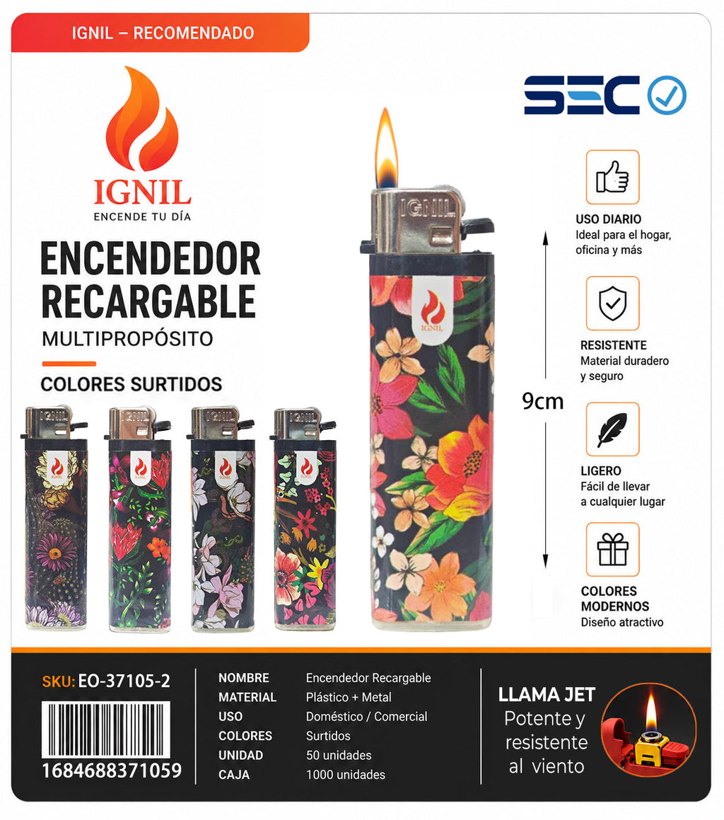 Encendedor Clásico con Diseño Artístico 50X